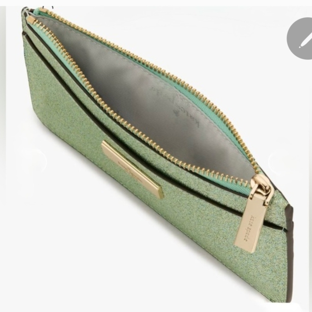 Kate Spade Sparkling Mint Wristlet - Picture 3 of 5